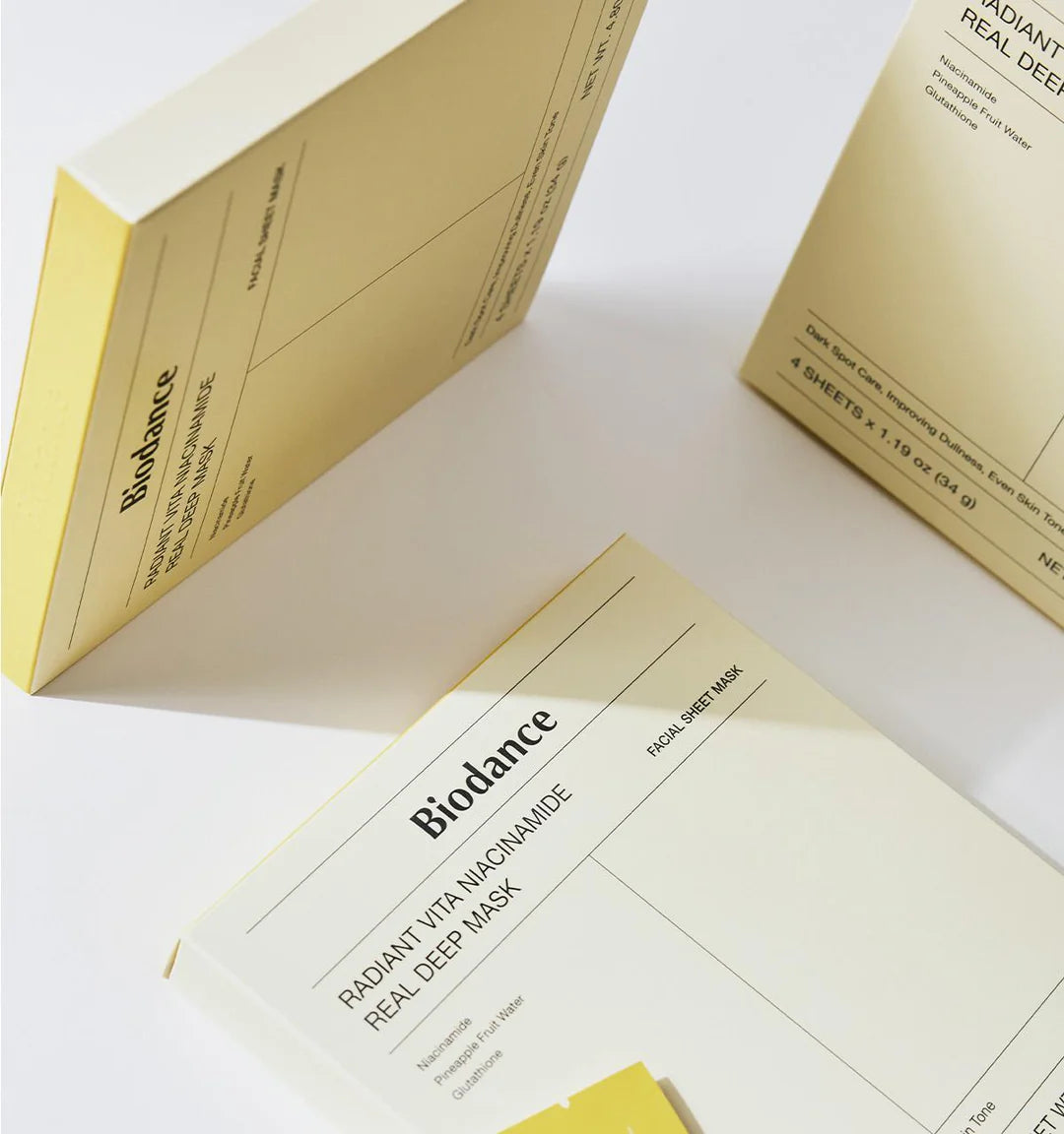 Biodance Radiant Vita Niacinamide Real Deep Mask | 34g x 4ea