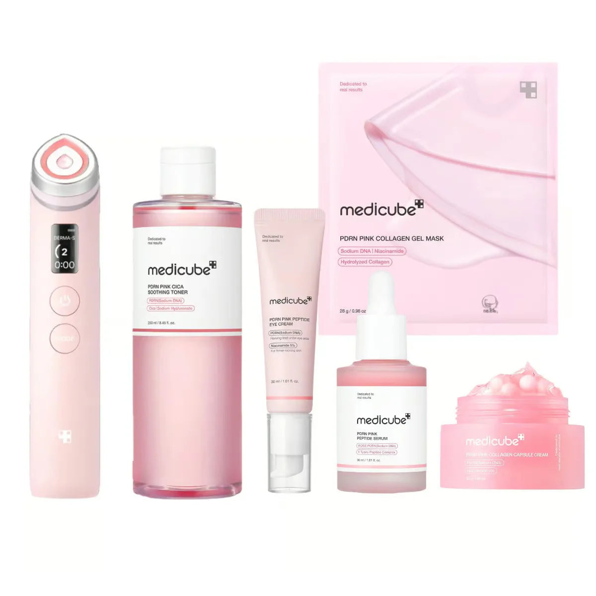 Medicube PDRN Peptide Booster Pro Pink Set | 6-in-1 LED Skincare Solution