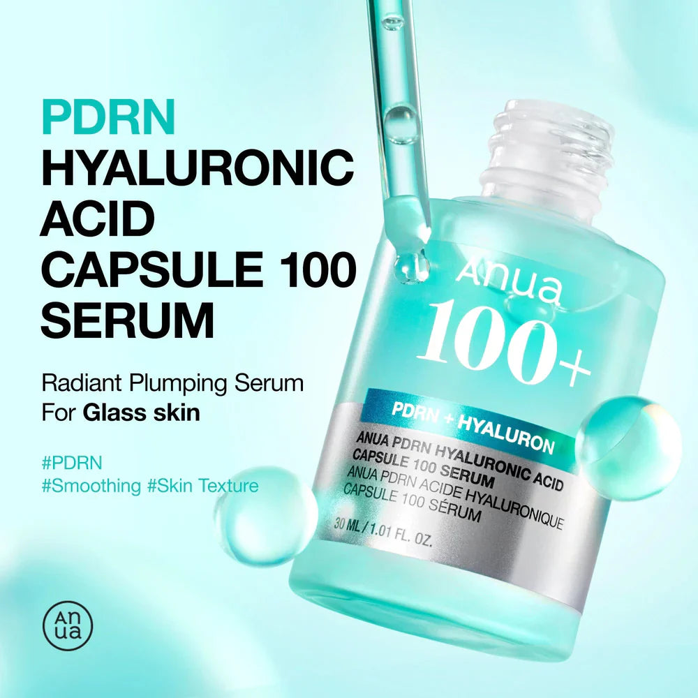 Anua PDRN Hyaluronic Acid Capsule 100 Serum โ Hydrating & Repairing 30ml