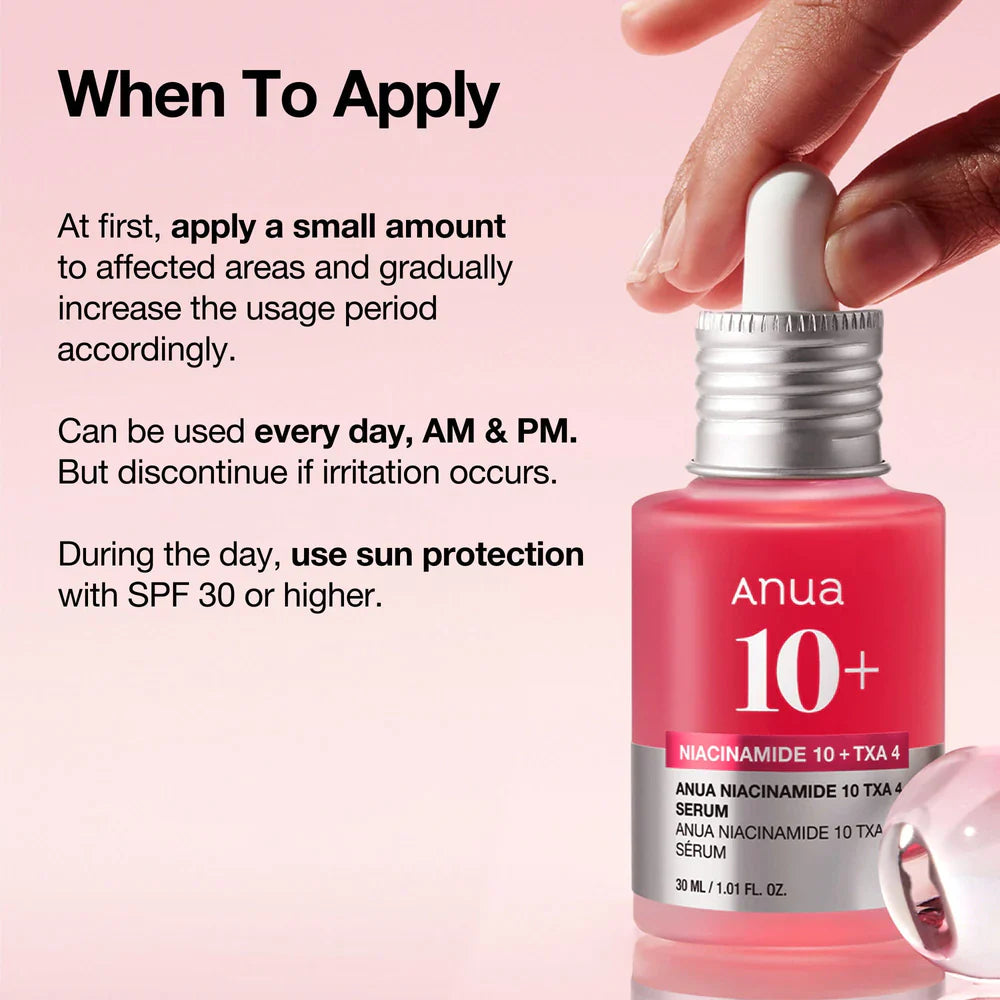 Anua Niacinamide 10% + TXA 4% Serum – Brightening & Spot Correcting 30ml