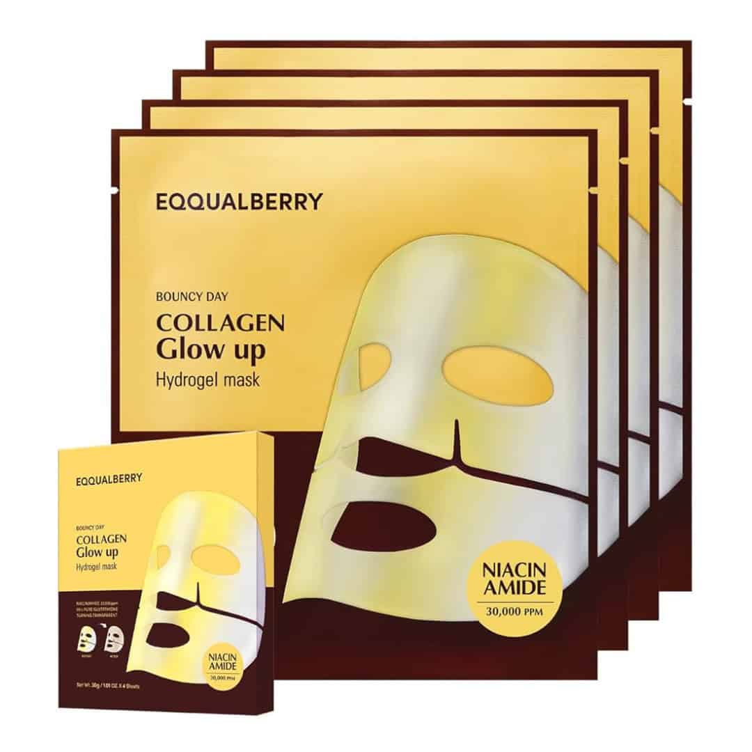 Eqqualberry Collagen Glow Up Hydrogel Mask (4ea) – Firming & Radiance Boost