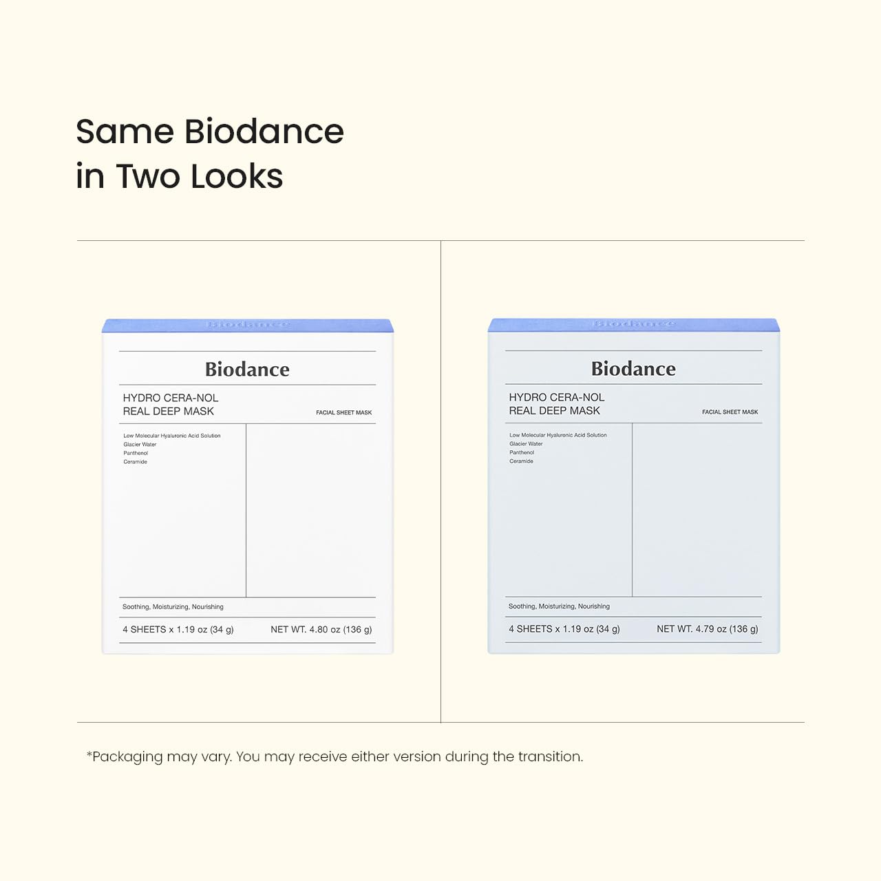 Biodance Hydro Cera-nol Real Deep Mask | 34g x 4ea