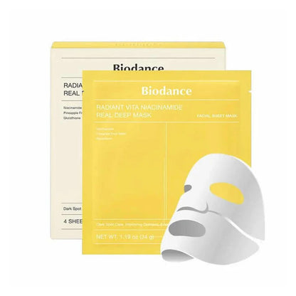Biodance Radiant Vita Niacinamide Real Deep Mask | 34g x 4ea