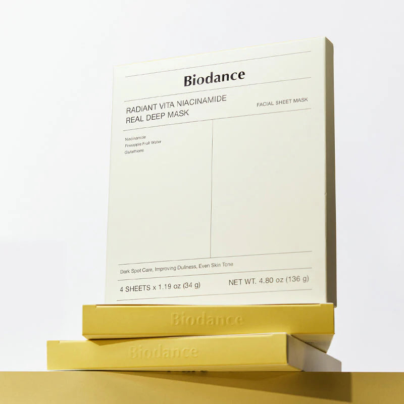 Biodance Radiant Vita Niacinamide Real Deep Mask | 34g x 4ea