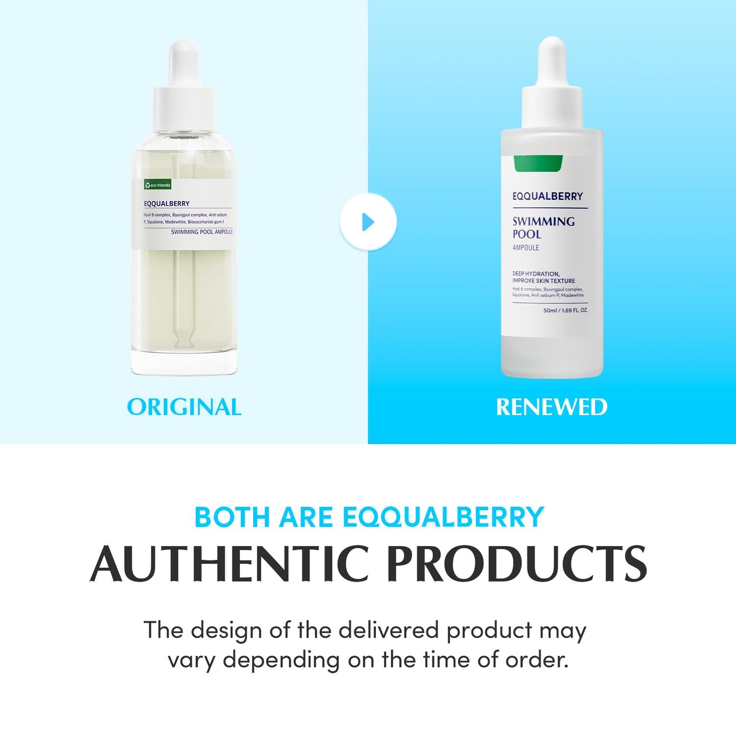 Eqqualberry Swimming Pool Ampoule – Deep Hydration & Glow Boost 50ml