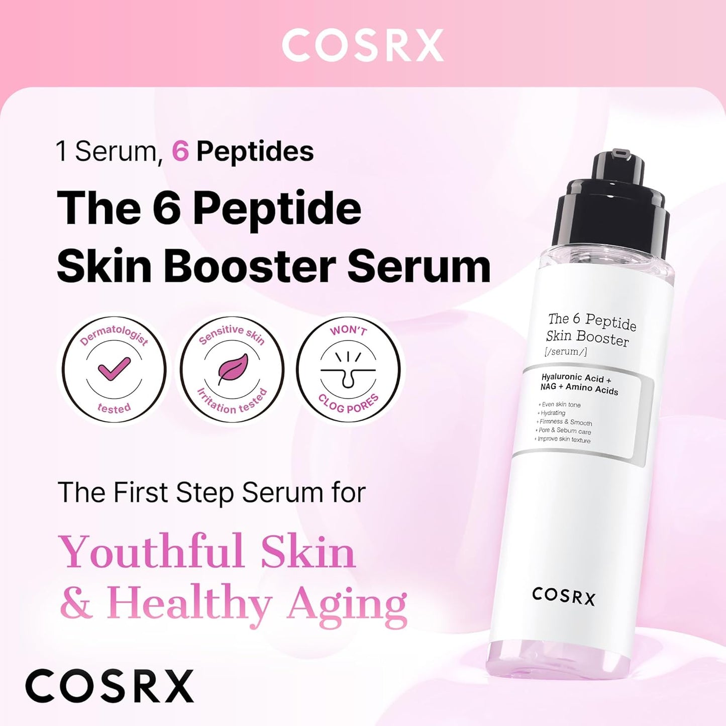 Cosrx 6X Peptide Collagen Booster Toner Serum | 150ml