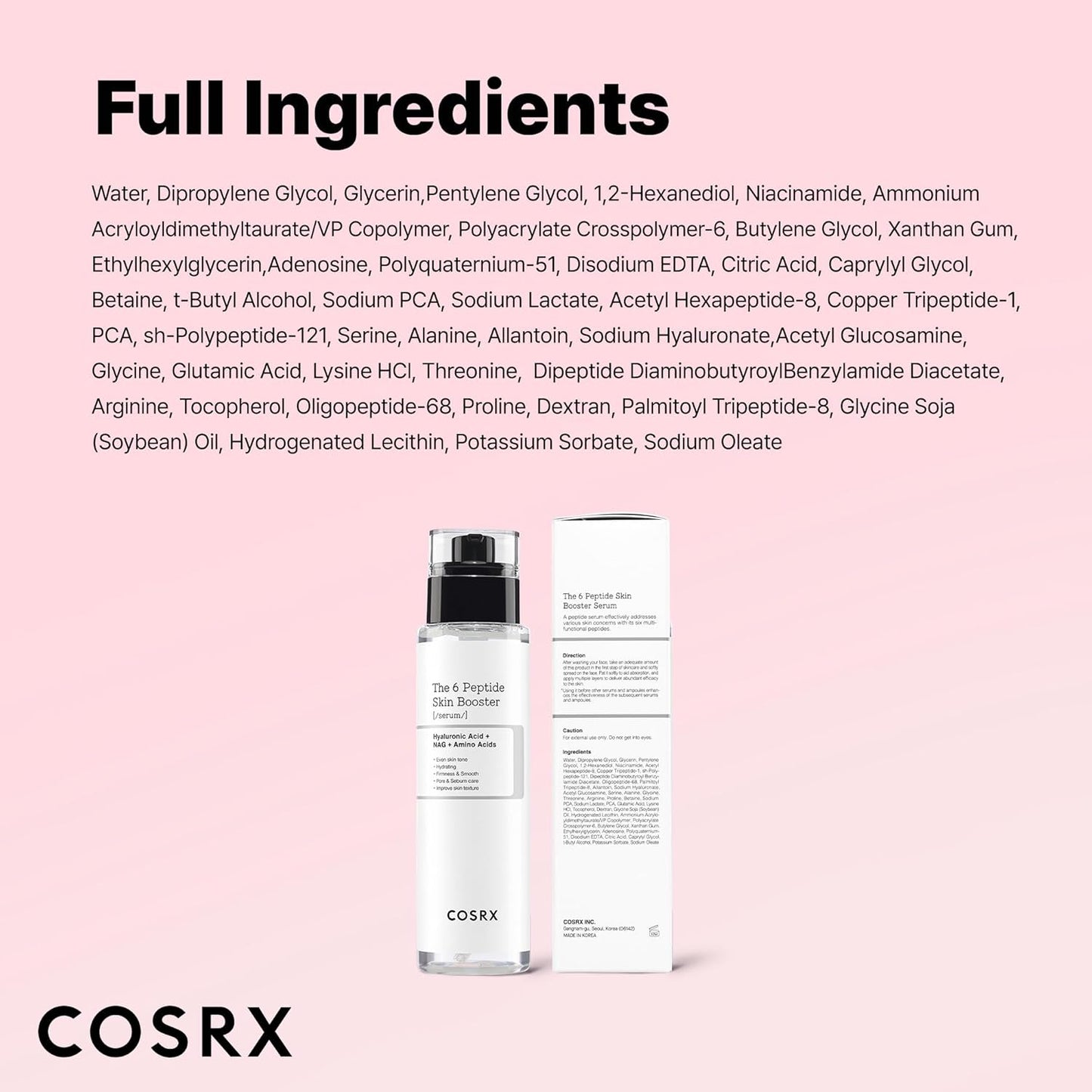 Cosrx 6X Peptide Collagen Booster Toner Serum | 150ml