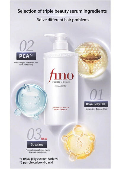 Fino Premium Touch Complete Hair Care Set (Shampoo + Conditioner + Treatment Mask + Oil)