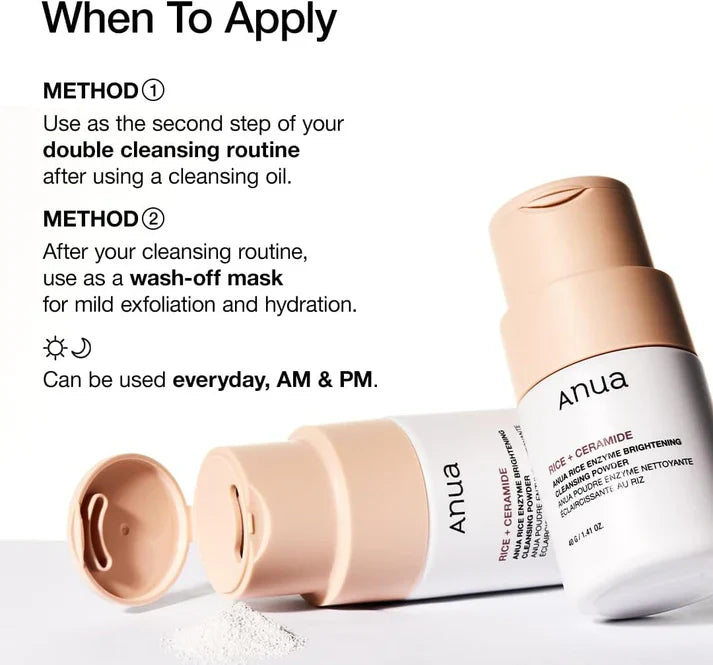 Anua Rice Cleansing Powder – Gentle Exfoliating Face Cleanser 40g