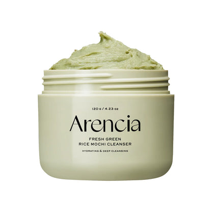 Arencia Fresh Green Rice Mochi Cleanser – Gentle Brightening Face Wash 120g