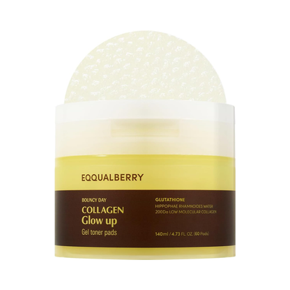 Eqqualberry Collagen Glow Up Gel Toner Pads (60ea) – Firming & Brightening Care