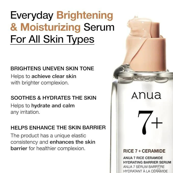 Anua 7+ Rice Ceramide Hydrating Barrier Serum – Moisture & Repair 50ml
