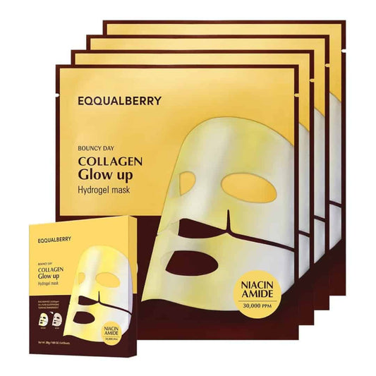 Eqqualberry Collagen Glow Up Hydrogel Mask (4ea) – Firming & Radiance Boost